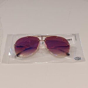 CARRERA Sunglasses Aviator Pilot Rose Gold Frame Pink Gradient Lens 1032/S